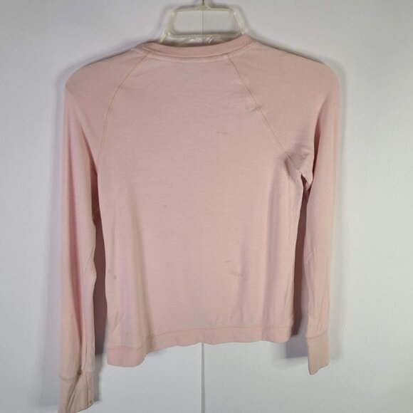 Athleta Girl Pullover Shirts Crew Neck Long Sleeve Solid Pink Womens Size M 8-10 - Picture 4 of 7